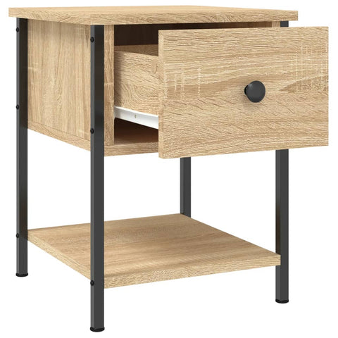 vidaXL Bedside Table Sonoma Oak 34x35.5x45 cm Engineered Wood