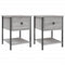vidaXL Bedside Tables 2 pcs Grey Sonoma 34x35.5x45 cm Engineered Wood