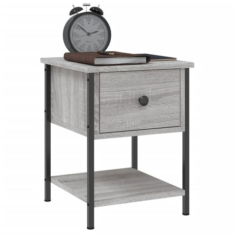 vidaXL Bedside Tables 2 pcs Grey Sonoma 34x35.5x45 cm Engineered Wood