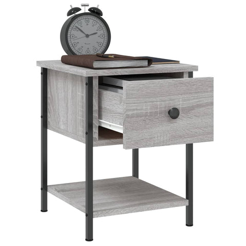 vidaXL Bedside Tables 2 pcs Grey Sonoma 34x35.5x45 cm Engineered Wood