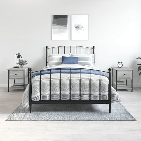 vidaXL Bedside Tables 2 pcs Grey Sonoma 34x35.5x45 cm Engineered Wood