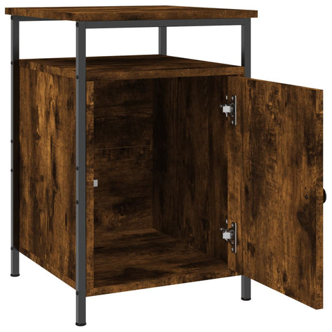 vidaXL Bedside Cabinet Smoked Oak 40x42x60 cm Engineered Wood