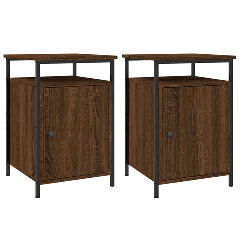 vidaXL Bedside Cabinets 2 pcs Brown Oak 40x42x60 cm Engineered Wood