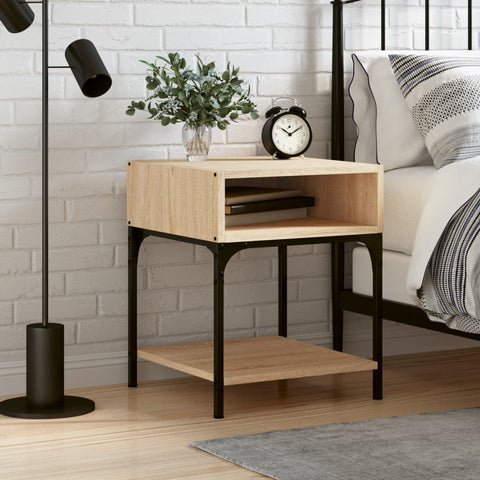 vidaXL Bedside Table Sonoma Oak 40x41x50 cm Engineered Wood
