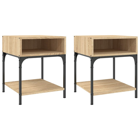 vidaXL Bedside Tables 2 pcs Sonoma Oak 40x41x50 cm Engineered Wood