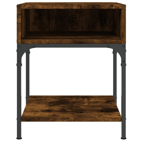 vidaXL Bedside Table Smoked Oak 40x41x50 cm Engineered Wood