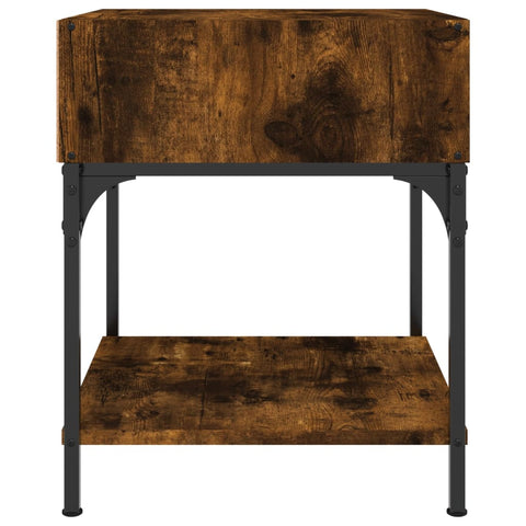 vidaXL Bedside Table Smoked Oak 40x41x50 cm Engineered Wood