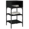 vidaXL Bedside Tables 2 pcs Black 35x34.5x70 cm Engineered Wood
