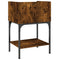 vidaXL Bedside Table Smoked Oak 40.5x31x60 cm Engineered Wood