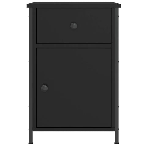 vidaXL Bedside Cabinet Black 40x42x60 cm Engineered Wood