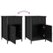 vidaXL Bedside Cabinet Black 40x42x60 cm Engineered Wood