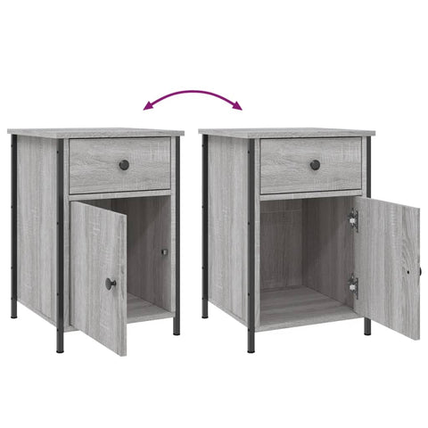 vidaXL Bedside Cabinets 2 pcs Grey Sonoma 40x42x60 cm Engineered Wood