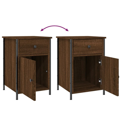 vidaXL Bedside Cabinets 2 pcs Brown Oak 40x42x60 cm Engineered Wood