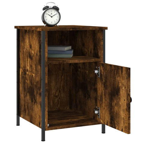 vidaXL Bedside Cabinet Smoked Oak 40x42x60 cm Engineered Wood