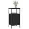 vidaXL Bedside Cabinet Black 41x31x80 cm Engineered Wood