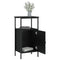 vidaXL Bedside Cabinet Black 41x31x80 cm Engineered Wood