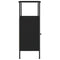 vidaXL Bedside Cabinet Black 41x31x80 cm Engineered Wood