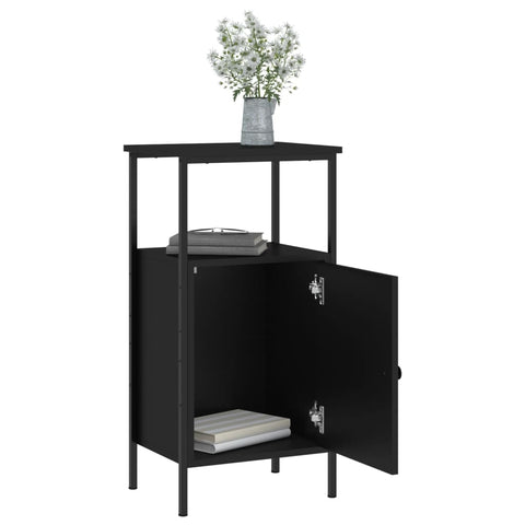 vidaXL Bedside Cabinets 2 pcs Black 41x31x80 cm Engineered Wood