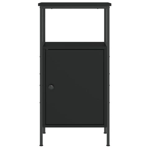 vidaXL Bedside Cabinets 2 pcs Black 41x31x80 cm Engineered Wood