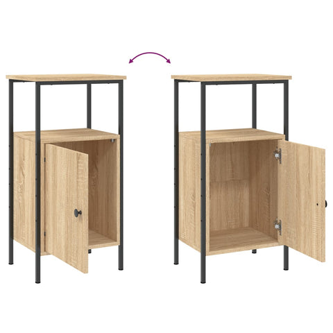 vidaXL Bedside Cabinets 2 pcs Sonoma Oak 41x31x80 cm Engineered Wood