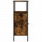 vidaXL Bedside Cabinet Smoked Oak 41x31x80 cm Engineered Wood