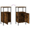 vidaXL Bedside Cabinet Smoked Oak 41x31x80 cm Engineered Wood
