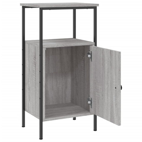 vidaXL Bedside Cabinet Grey Sonoma 41x31x80 cm Engineered Wood