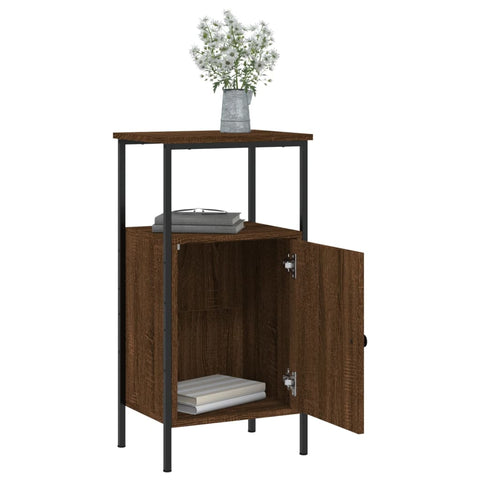 vidaXL Bedside Cabinet Brown Oak 41x31x80 cm Engineered Wood