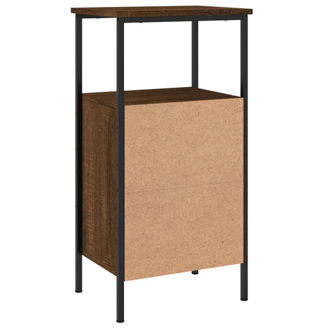 vidaXL Bedside Cabinet Brown Oak 41x31x80 cm Engineered Wood