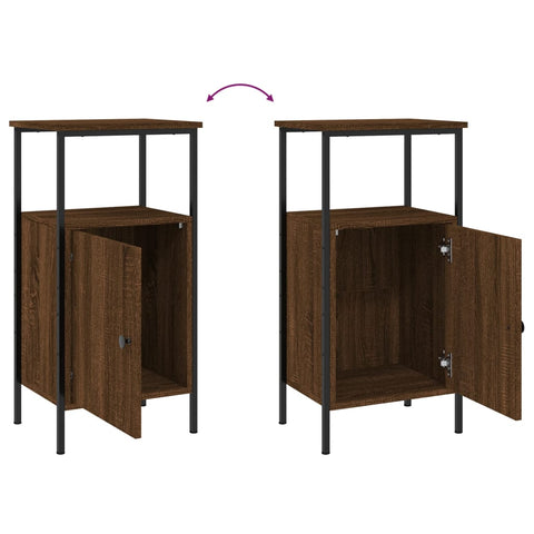 vidaXL Bedside Cabinet Brown Oak 41x31x80 cm Engineered Wood