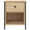 vidaXL Bedside Cabinet Sonoma Oak 40x42x50 cm Engineered Wood