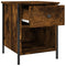 vidaXL Bedside Cabinet Smoked Oak 40x42x50 cm Engineered Wood