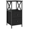 vidaXL Bedside Cabinet Black 34x35.5x70 cm Engineered Wood