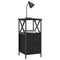 vidaXL Bedside Cabinet Black 34x35.5x70 cm Engineered Wood