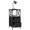 vidaXL Bedside Cabinet Black 34x35.5x70 cm Engineered Wood