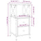 vidaXL Bedside Cabinet Black 34x35.5x70 cm Engineered Wood