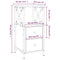 vidaXL Bedside Cabinet Sonoma Oak 34x35.5x70 cm Engineered Wood
