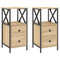 vidaXL Bedside Cabinets 2 pcs Sonoma Oak 34x35.5x70 cm Engineered Wood