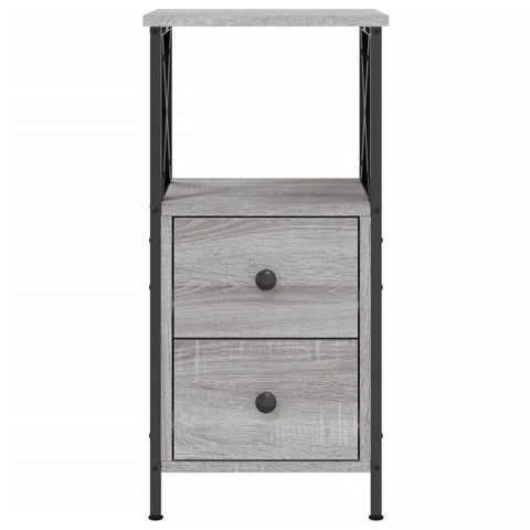 vidaXL Bedside Cabinet Grey Sonoma 34x35.5x70 cm Engineered Wood