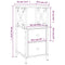 vidaXL Bedside Cabinet Grey Sonoma 34x35.5x70 cm Engineered Wood