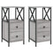 vidaXL Bedside Cabinets 2 pcs Grey Sonoma 34x35.5x70 cm Engineered Wood