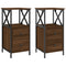 vidaXL Bedside Cabinets 2 pcs Brown Oak 34x35.5x70 cm Engineered Wood