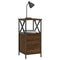 vidaXL Bedside Cabinets 2 pcs Brown Oak 34x35.5x70 cm Engineered Wood