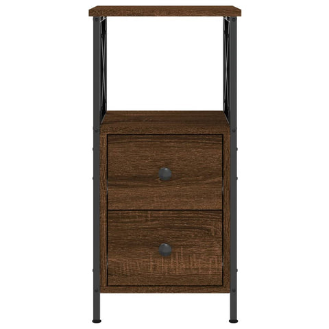 vidaXL Bedside Cabinets 2 pcs Brown Oak 34x35.5x70 cm Engineered Wood