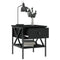 vidaXL Bedside Table Black 40x42x45 cm Engineered Wood