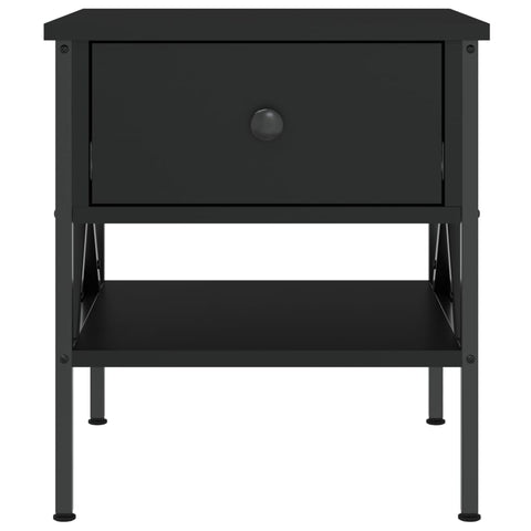 vidaXL Bedside Table Black 40x42x45 cm Engineered Wood
