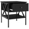 vidaXL Bedside Table Black 40x42x45 cm Engineered Wood