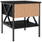 vidaXL Bedside Table Black 40x42x45 cm Engineered Wood