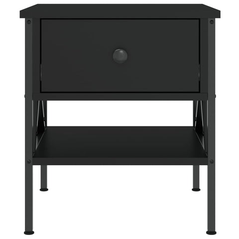 vidaXL Bedside Tables 2 pcs Black 40x42x45 cm Engineered Wood