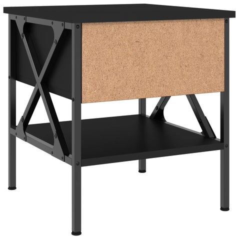 vidaXL Bedside Tables 2 pcs Black 40x42x45 cm Engineered Wood